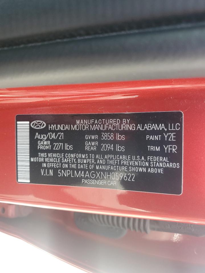 2022 Hyundai Elantra Sel VIN: 5NPLM4AGXNH059622 Lot: 80485565