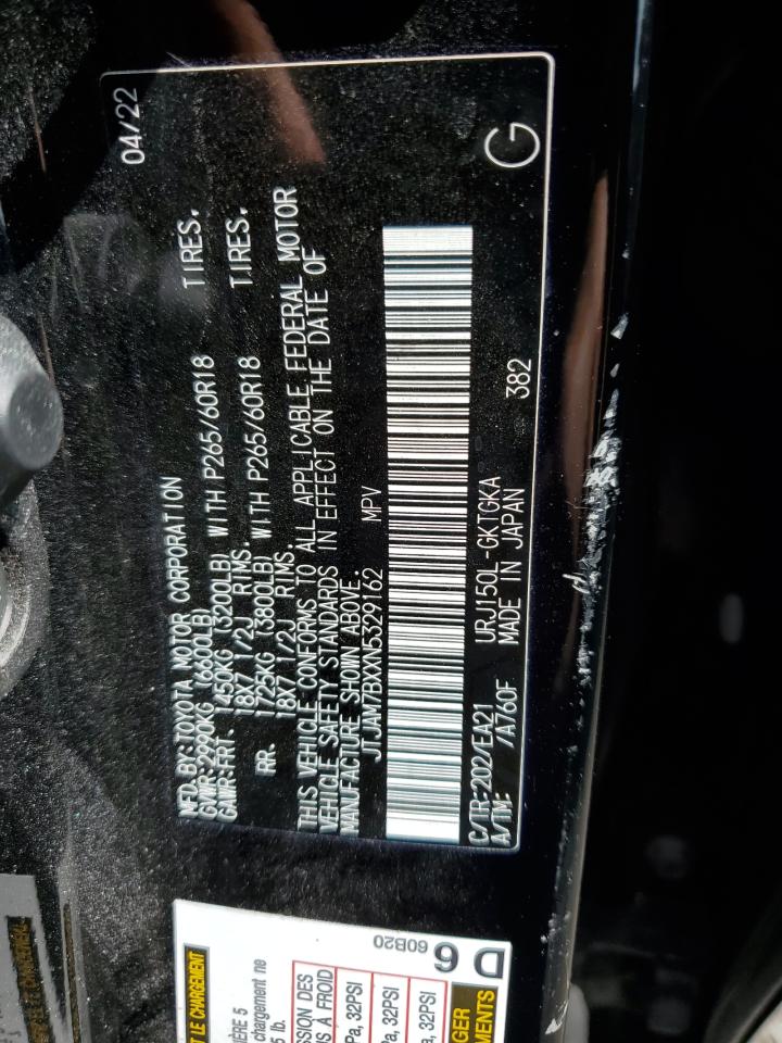 2022 Lexus Gx 460 VIN: JTJAM7BXXN5329162 Lot: 82044715