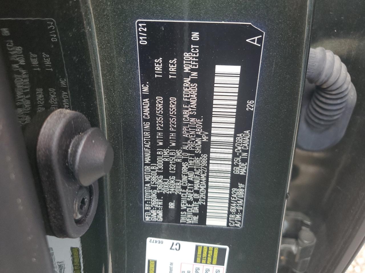 2021 Lexus Rx 350 VIN: 2T2HZMDA4MC279866 Lot: 81773275