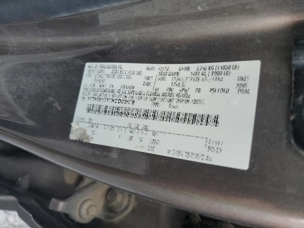 2019 Ford F350 Super Duty VIN: 1FT8W3CT7KED63538 Lot: 81630425