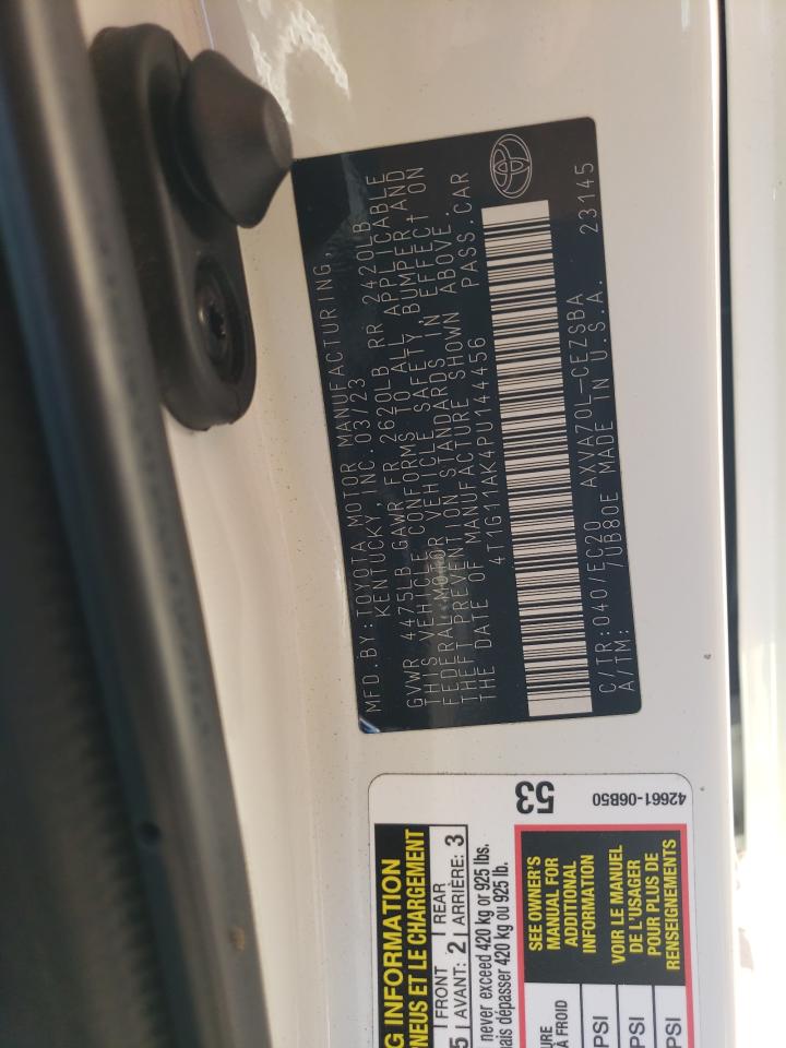 2023 Toyota Camry Se Night Shade VIN: 4T1G11AK4PU144456 Lot: 81927495