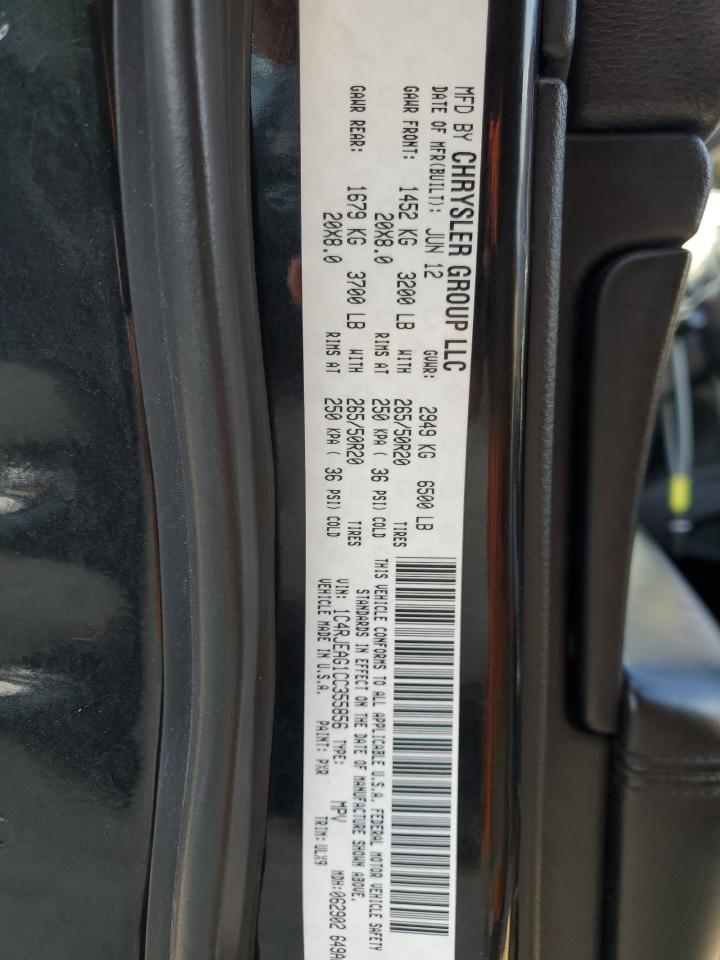 2012 Jeep Grand Cherokee Laredo VIN: 1C4RJEAG1CC355856 Lot: 81763495