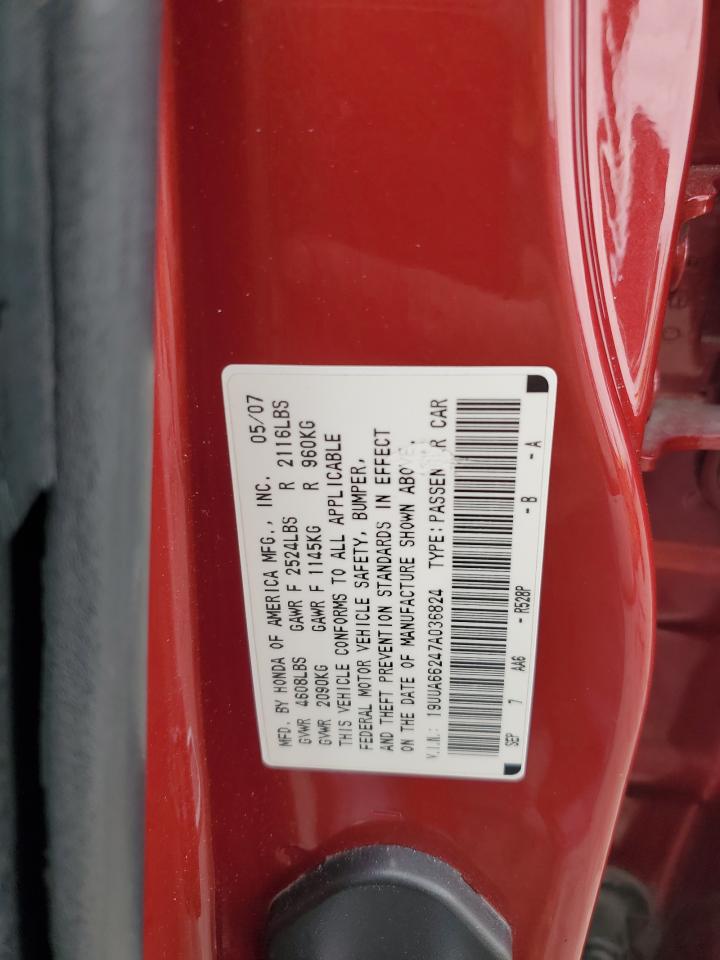 2007 Acura Tl VIN: 19UUA66247A036824 Lot: 81259715