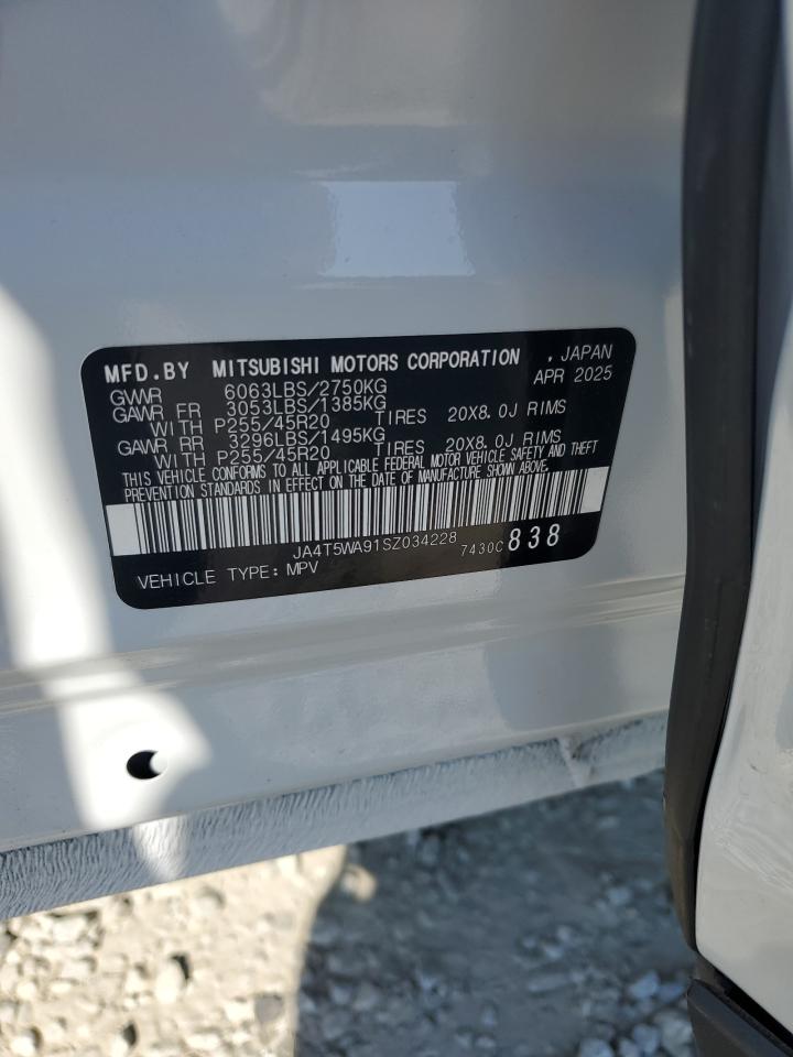 2025 Mitsubishi Outlander Sel VIN: JA4T5WA91SZ034228 Lot: 81777335