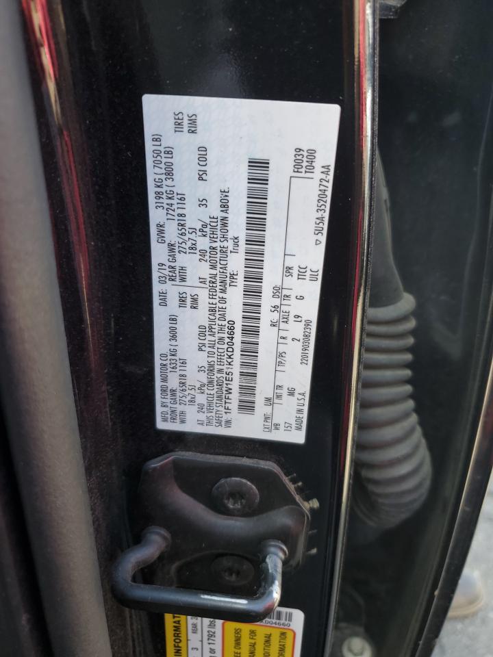 2019 Ford F150 Supercrew VIN: 1FTFW1E51KKD04660 Lot: 80553595