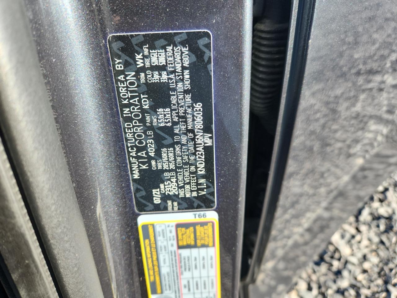 2022 Kia Soul Lx VIN: KNDJ23AU6N7806036 Lot: 80695235