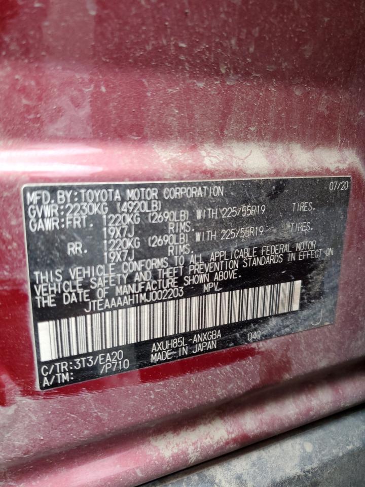 2021 Toyota Venza Le VIN: JTEAAAAH1MJ002203 Lot: 81633275