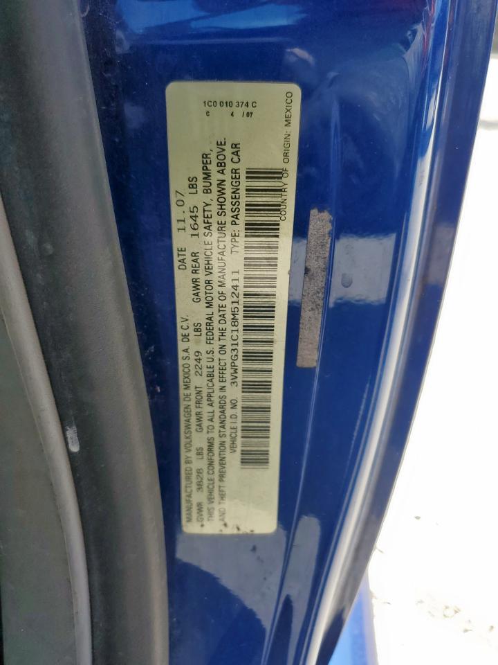 2008 Volkswagen New Beetle S VIN: 3VWPG31C18M512411 Lot: 81190275