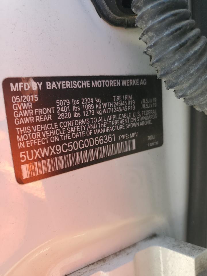 2016 BMW X3 xDrive28I VIN: 5UXWX9C50G0D66361 Lot: 80366865