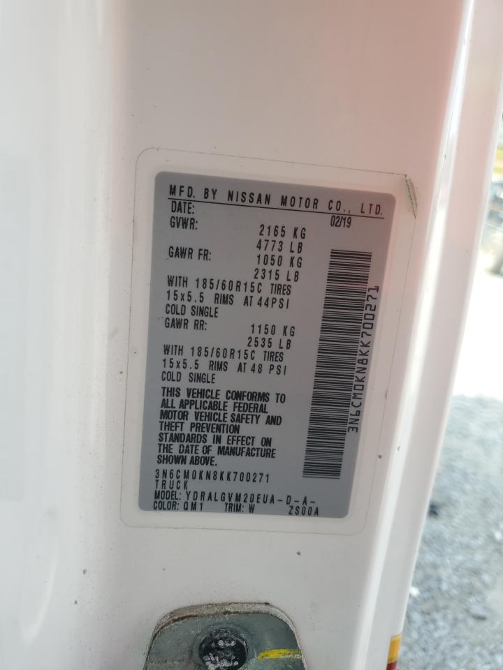 2019 Nissan Nv200 2.5S VIN: 3N6CM0KN8KK700271 Lot: 80434455