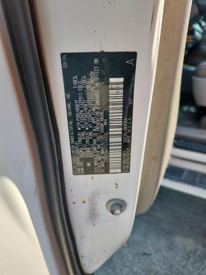 2005 Toyota Sequoia Sr5 VIN: 5TDZT34A75S240850 Lot: 81298245