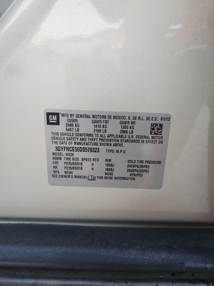 2013 Cadillac Srx Luxury Collection VIN: 3GYFNCE36DS578323 Lot: 81710355