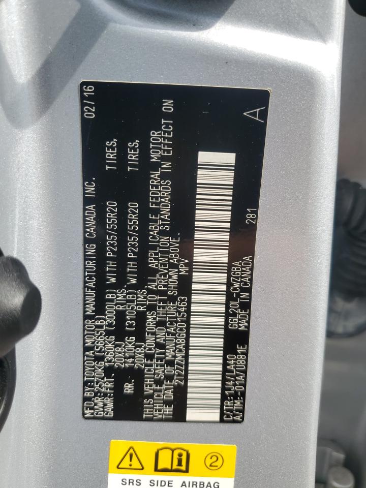 2016 Lexus Rx 350 VIN: 2T2ZZMCA8GC015463 Lot: 80362835