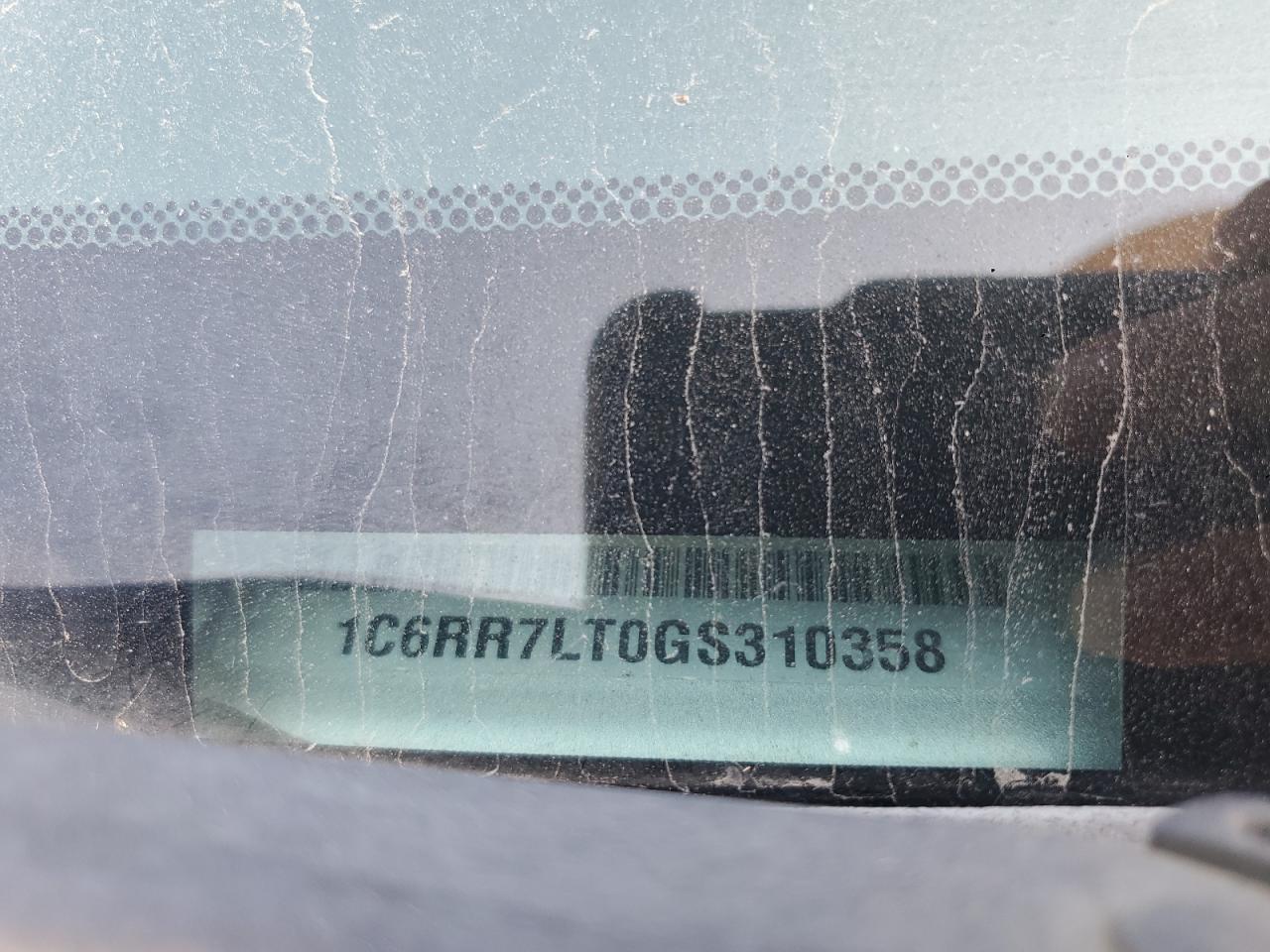 2016 Ram 1500 Slt VIN: 1C6RR7LT0GS310358 Lot: 80036115