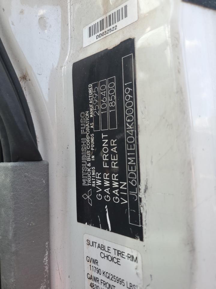 2004 Mitsubishi Fuso Truck Of America Inc Fm 617 VIN: JL6DEM1E04K000991 Lot: 84374845