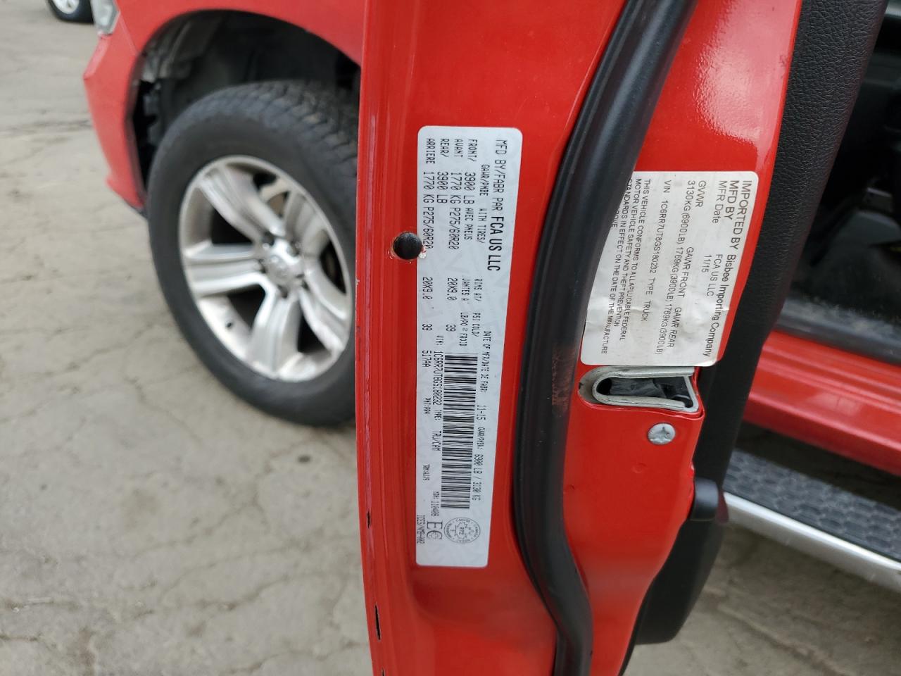 2016 Ram 1500 Sport VIN: 1C6RR7UT8GS180232 Lot: 71680175