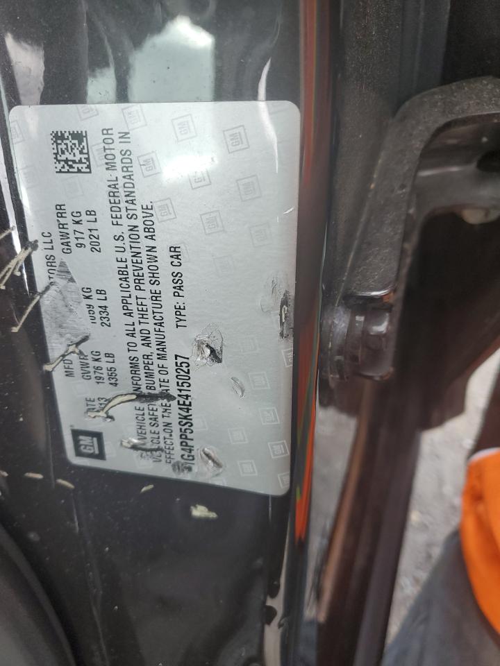 2014 Buick Verano VIN: 1G4PP5SK4E4150257 Lot: 83934225