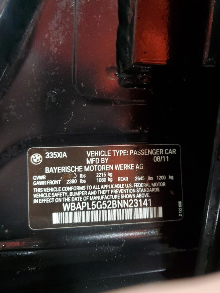 2011 BMW 335 Xi VIN: WBAPL5G52BNN23141 Lot: 84245915