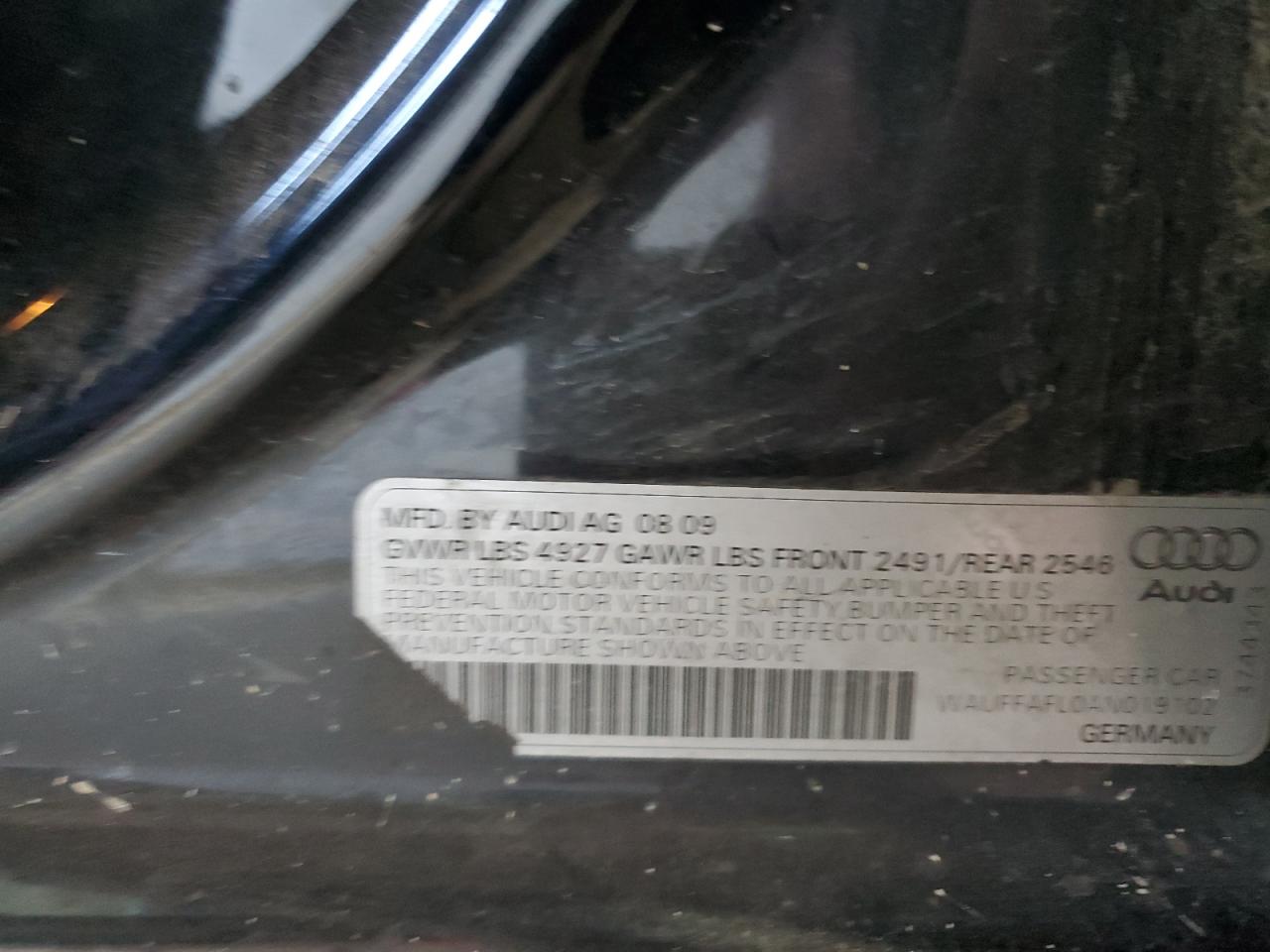 2010 Audi A4 Premium Plus VIN: WAUFFAFL0AN019102 Lot: 80606595