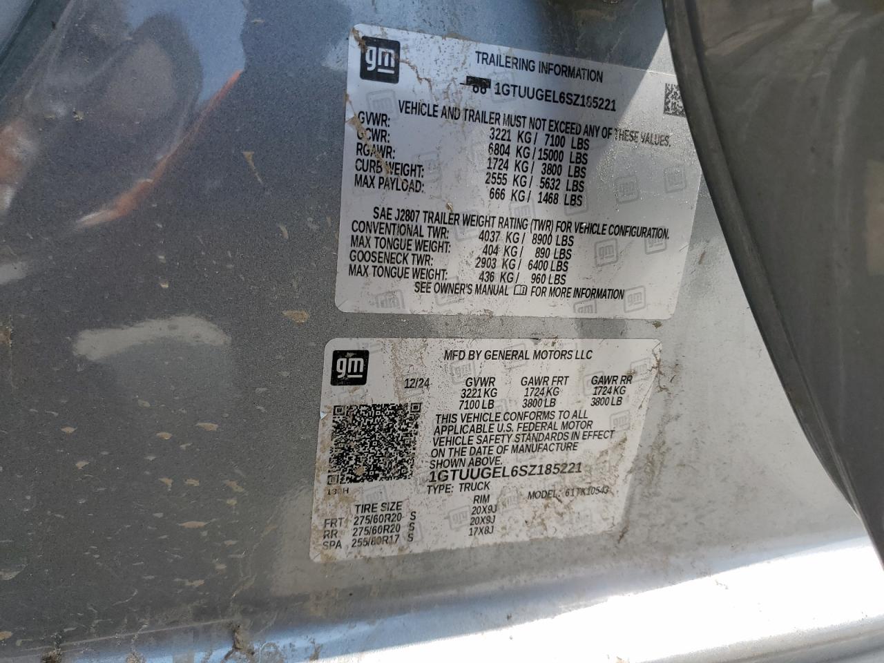 2025 GMC Sierra K1500 Denali VIN: 1GTUUGEL6SZ185221 Lot: 71696235