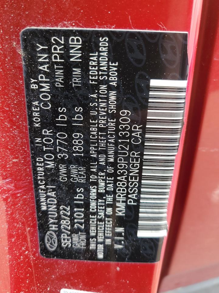 2023 Hyundai Venue Se VIN: KMHRB8A39PU213309 Lot: 71861905