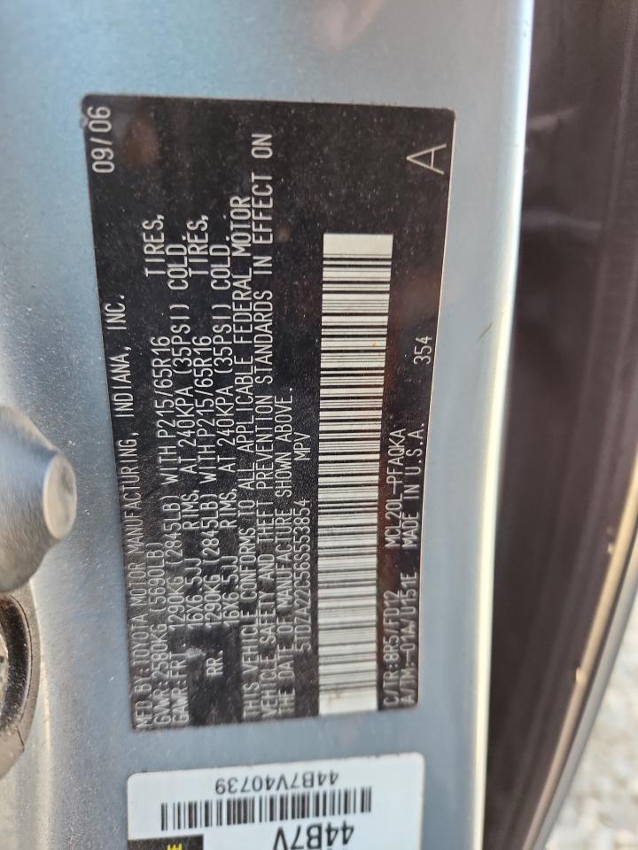 2006 Toyota Sienna Xle VIN: 5TDZA22C56S553854 Lot: 71357585