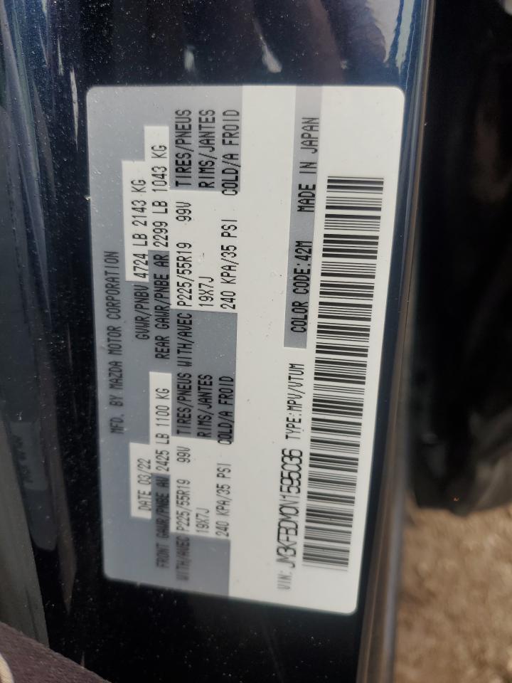 2022 Mazda Cx-5 Premium VIN: JM3KFBDM0N1595036 Lot: 83774145