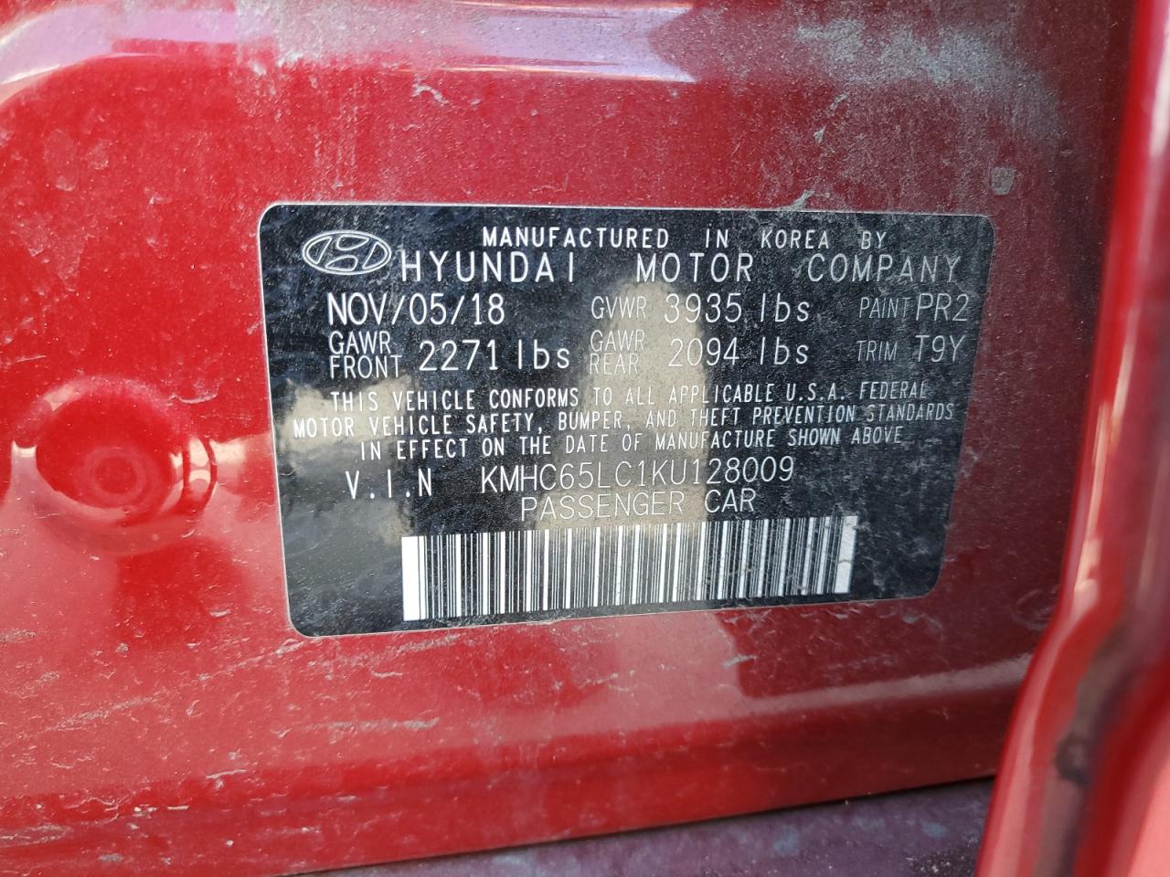 2019 Hyundai Ioniq Blue VIN: KMHC65LC1KU128009 Lot: 69150275