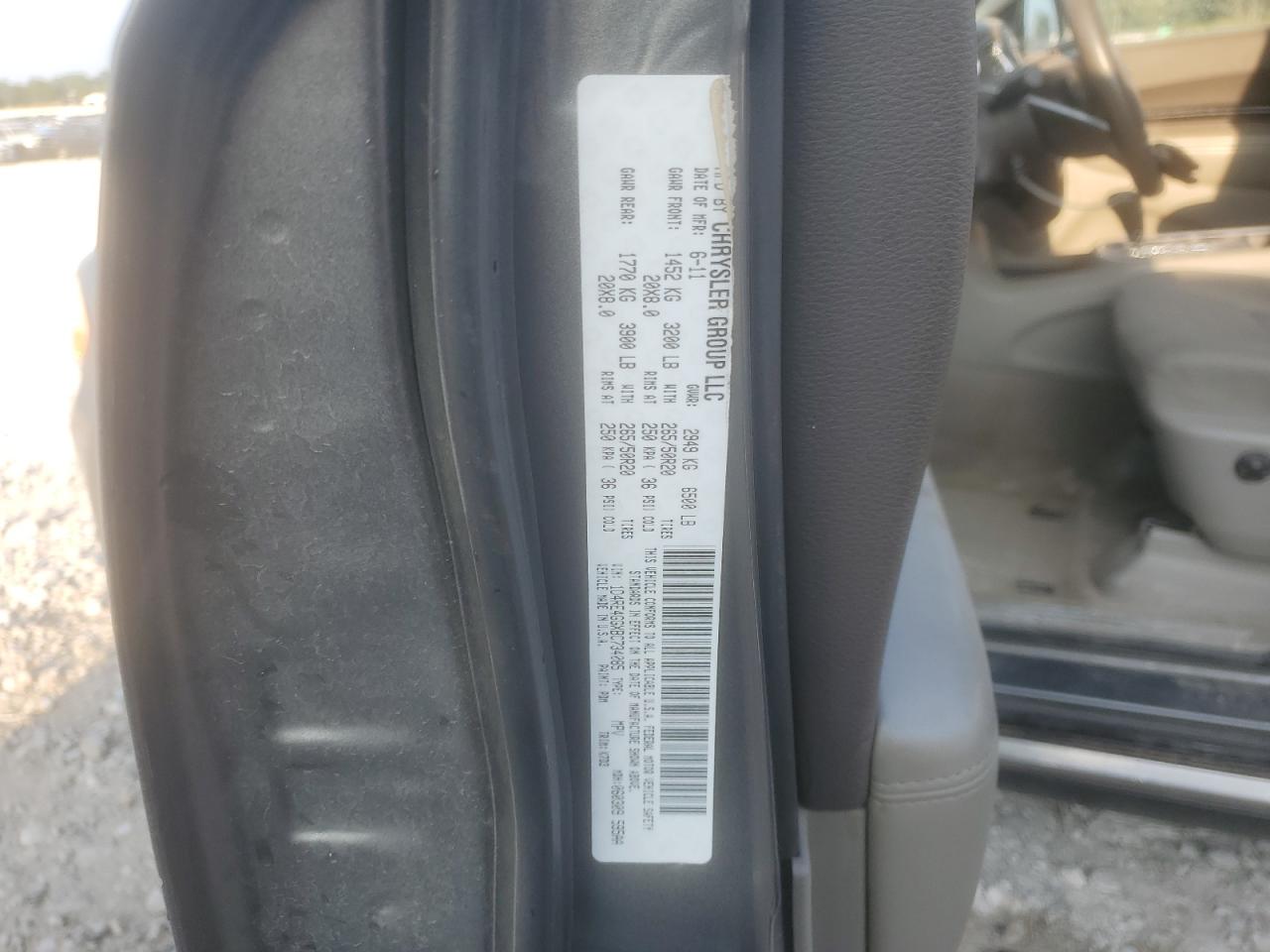 2011 Dodge Durango Crew VIN: 1D4RE4GGXBC734085 Lot: 81419795
