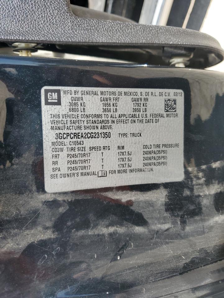 2012 Chevrolet Silverado C1500 Ls VIN: 3GCPCREA2CG231350 Lot: 71594175