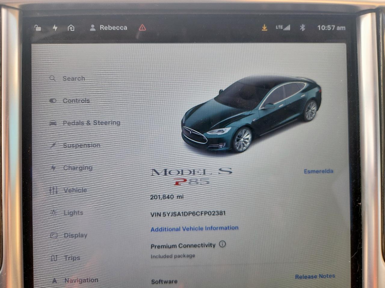 2012 Tesla Model S VIN: 5YJSA1DP6CFP02381 Lot: 81401995