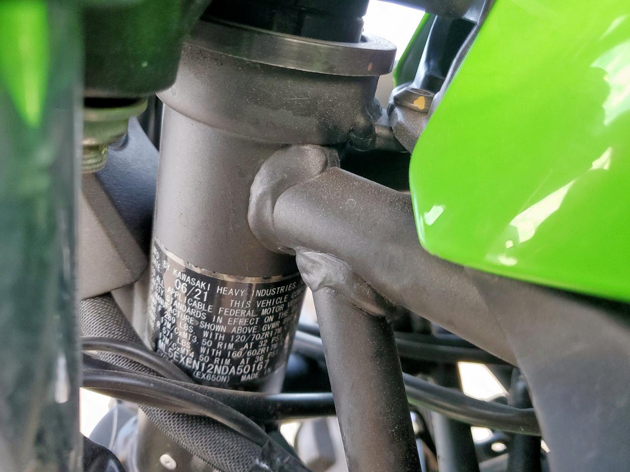 2022 Kawasaki Ex650 N VIN: ML5EXEN12NDA50167 Lot: 84273995