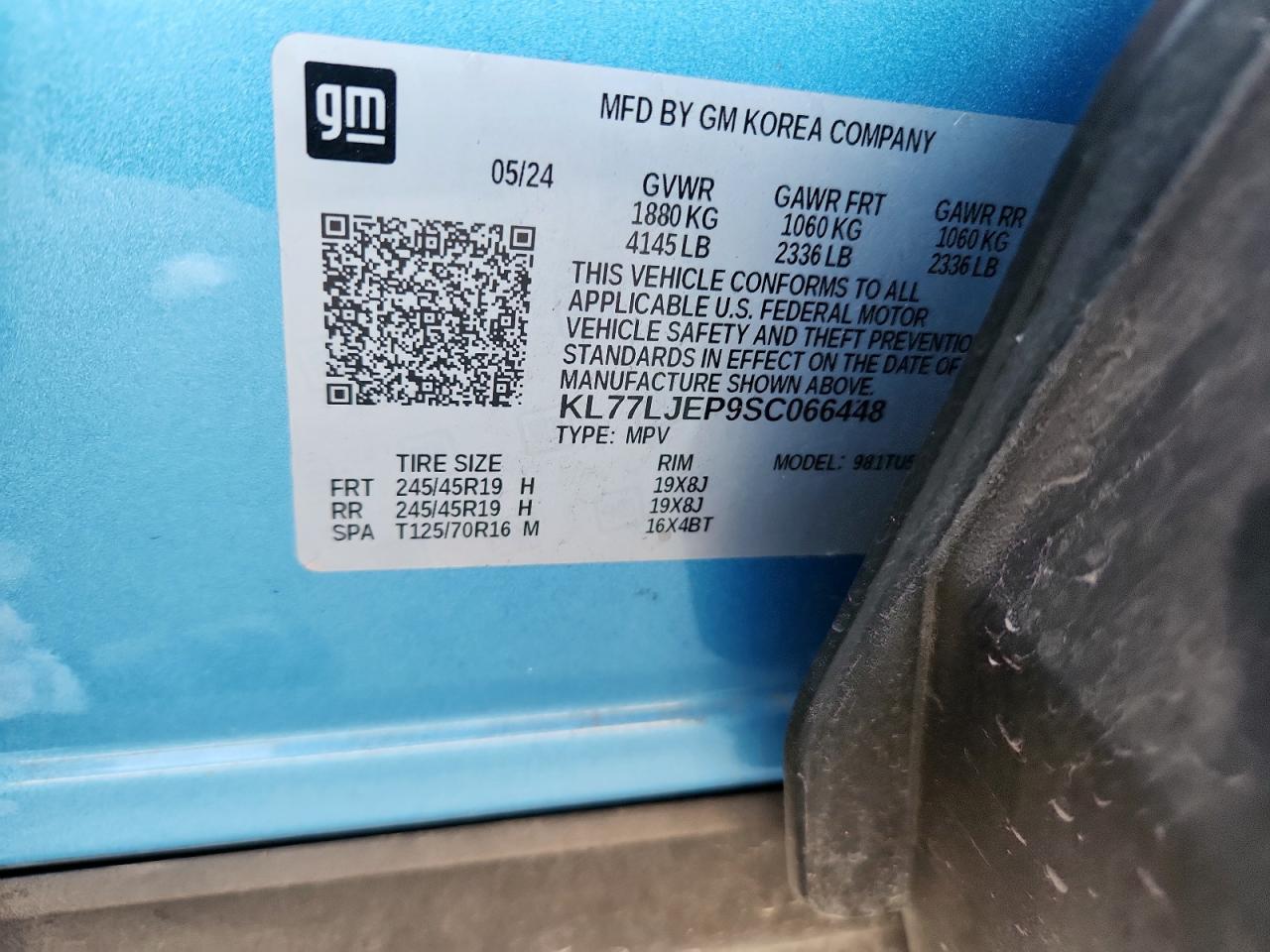 2025 Chevrolet Trax 2Rs VIN: KL77LJEP9SC066448 Lot: 81132495