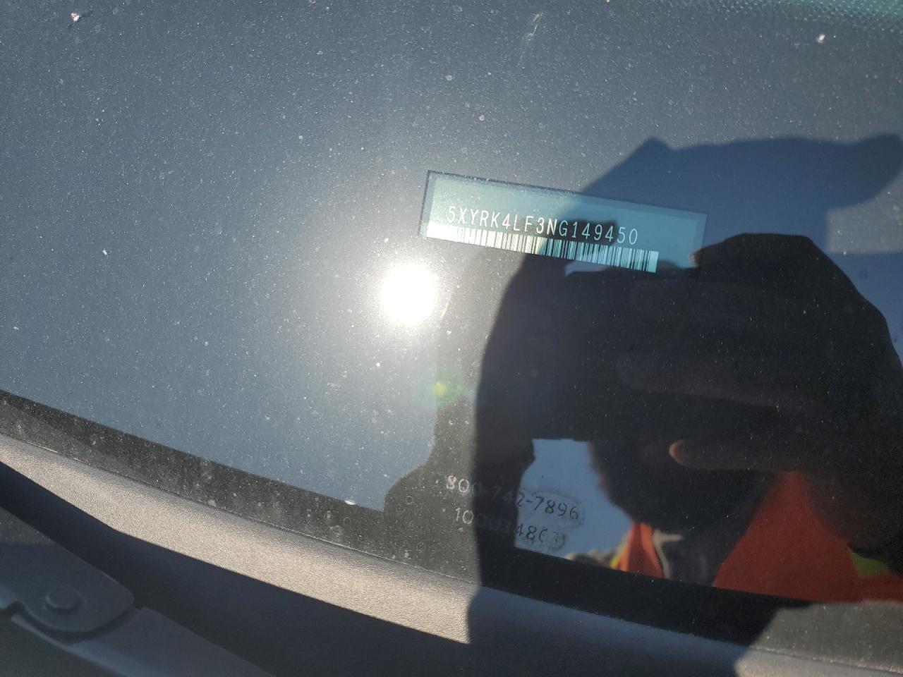 2022 Kia Sorento Sx VIN: 5XYRK4LF3NG149450 Lot: 80473745