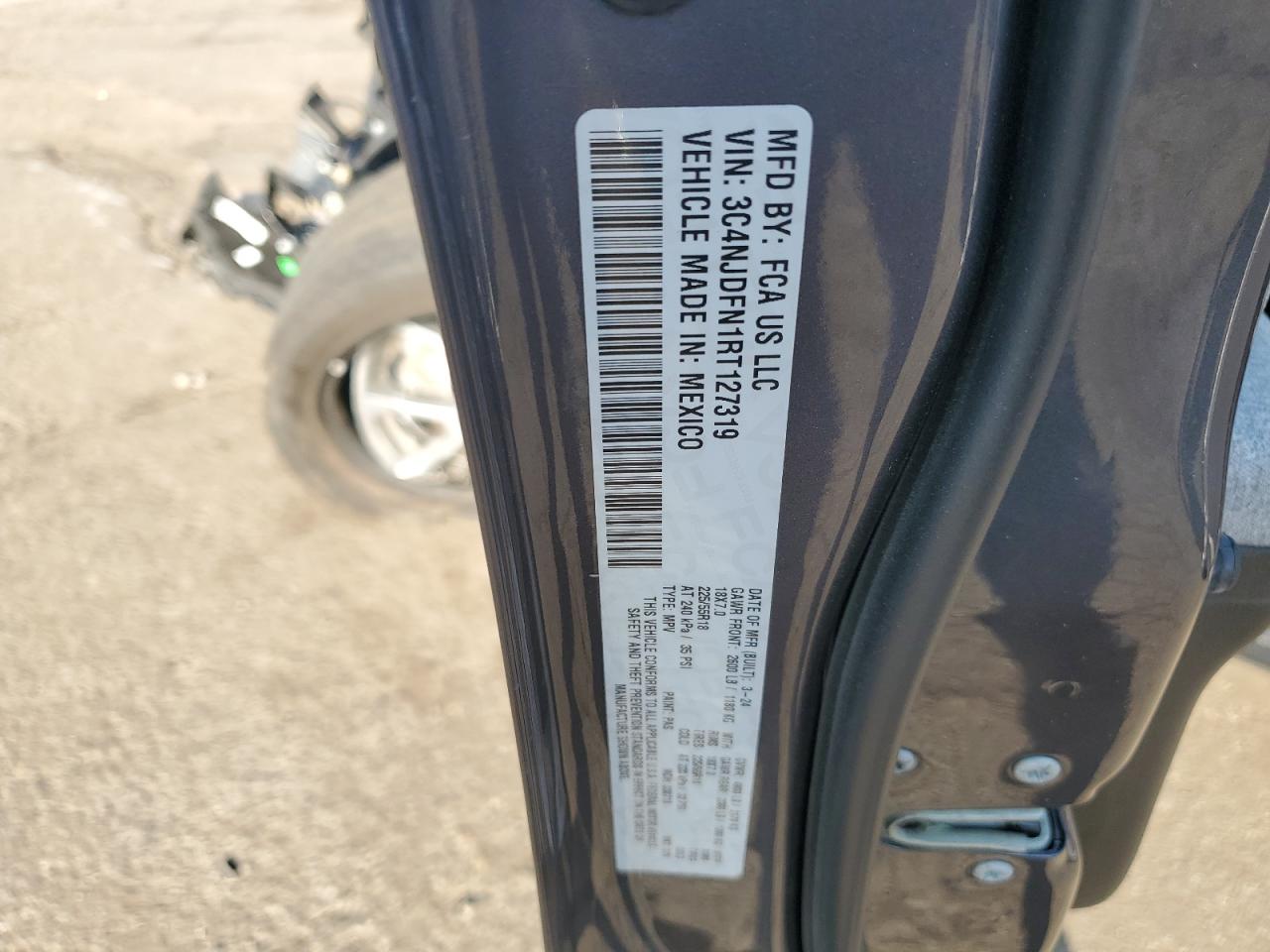 2024 Jeep Compass Latitude Lux VIN: 3C4NJDFN1RT127319 Lot: 80584585