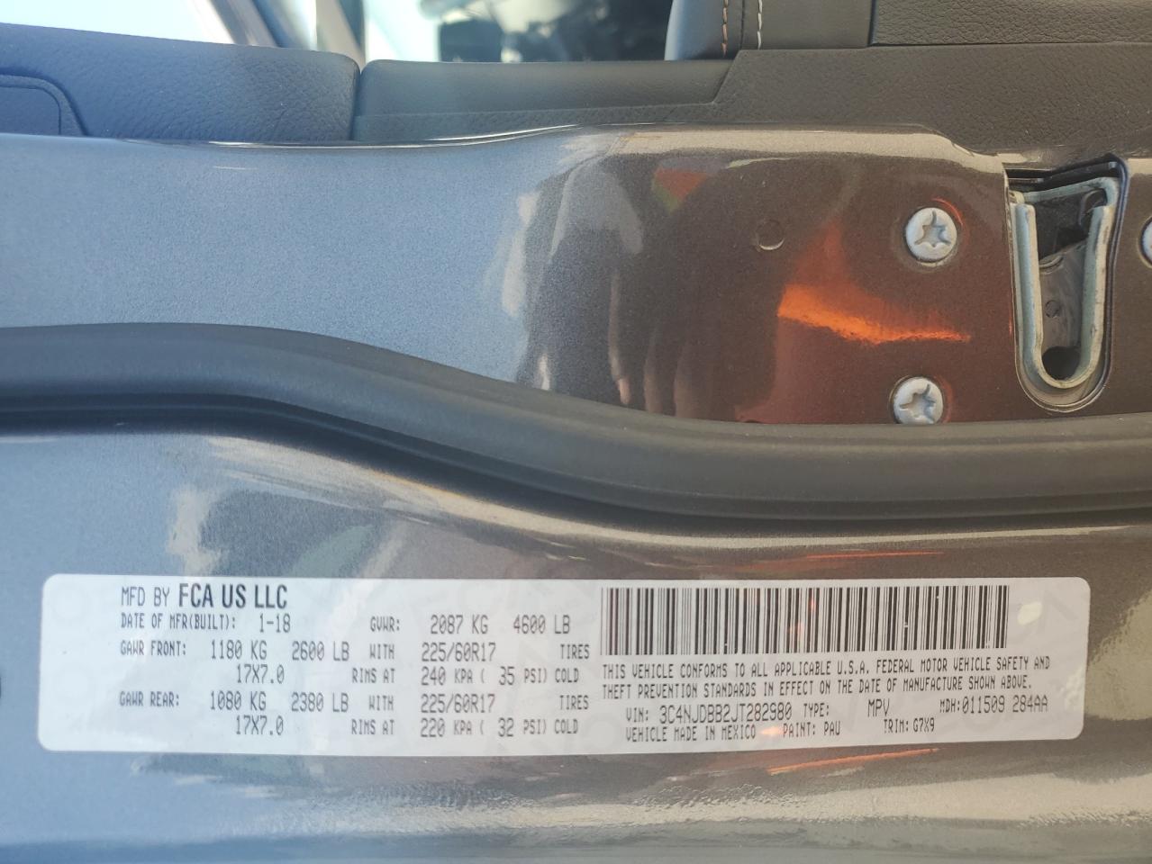 2018 Jeep Compass Latitude VIN: 3C4NJDBB2JT282980 Lot: 81486905