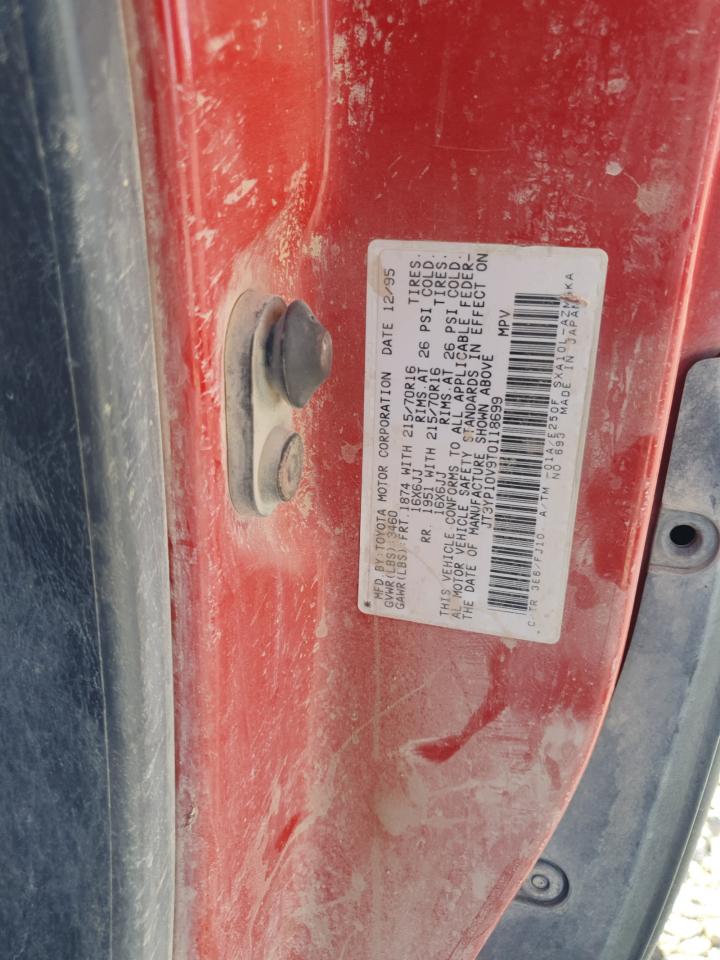 1996 Toyota Rav4 VIN: JT3YP10V9T0118699 Lot: 82066885