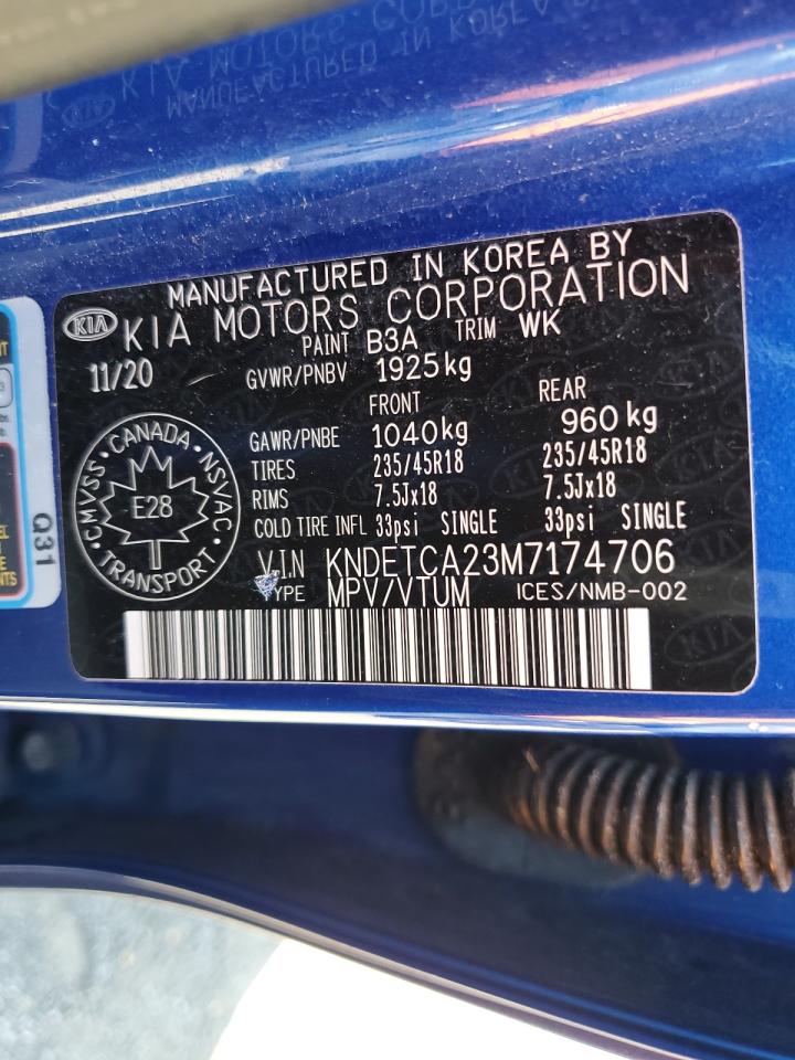 2021 Kia Seltos Sx VIN: KNDETCA23M7174706 Lot: 80689995