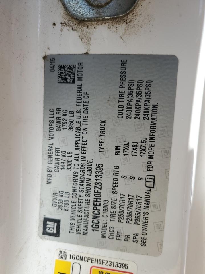 2015 Chevrolet Silverado C1500 VIN: 1GCNCPEH0FZ313395 Lot: 84242845