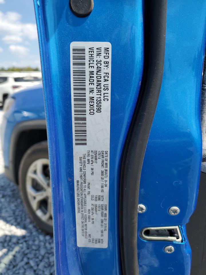 2024 Jeep Compass Sport VIN: 3C4NJDAN3RT135090 Lot: 80107525