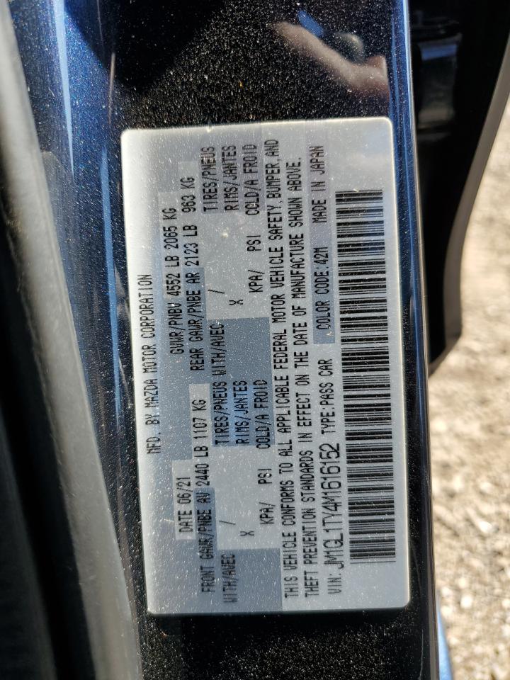 2021 Mazda 6 Grand Touring VIN: JM1GL1TY4M1616152 Lot: 81465035