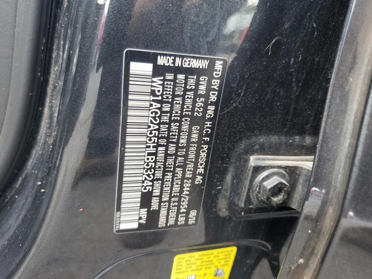 2017 Porsche Macan Gts VIN: WP1AG2A55HLB53245 Lot: 71077485