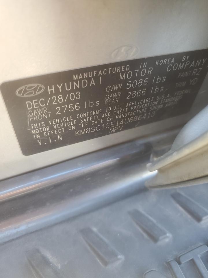 2004 Hyundai Santa Fe Gls VIN: KM8SC13E14U686413 Lot: 84267135