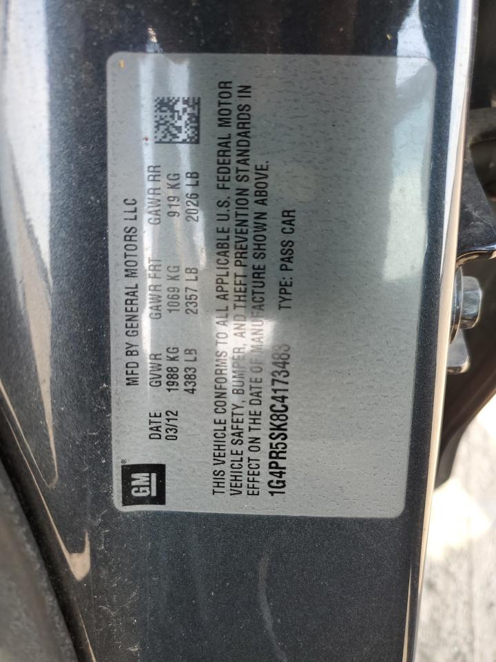 2012 Buick Verano Convenience VIN: 1G4PR5SK8C4173483 Lot: 81161685