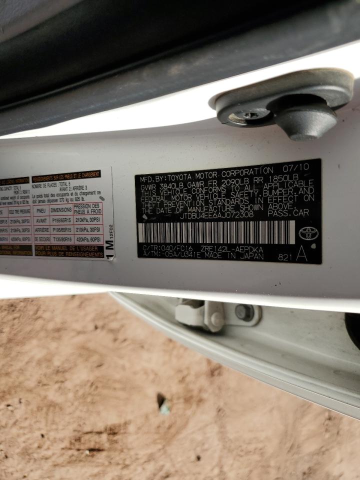 2010 Toyota Corolla Base VIN: JTDBU4EE6AJ072308 Lot: 81976675