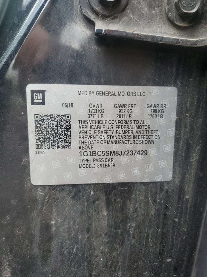 2018 Chevrolet Cruze Ls VIN: 1G1BC5SM8J7237429 Lot: 82156305