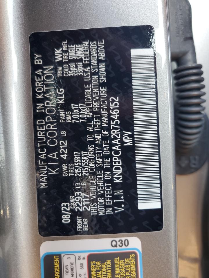 2024 Kia Seltos Lx VIN: KNDEPCAA2R7546152 Lot: 71662555