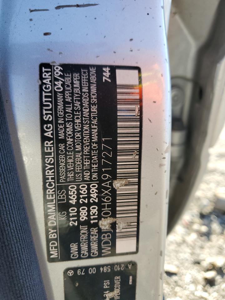 1999 Mercedes-Benz E 430 VIN: WDBJF70H6XA917271 Lot: 71883885