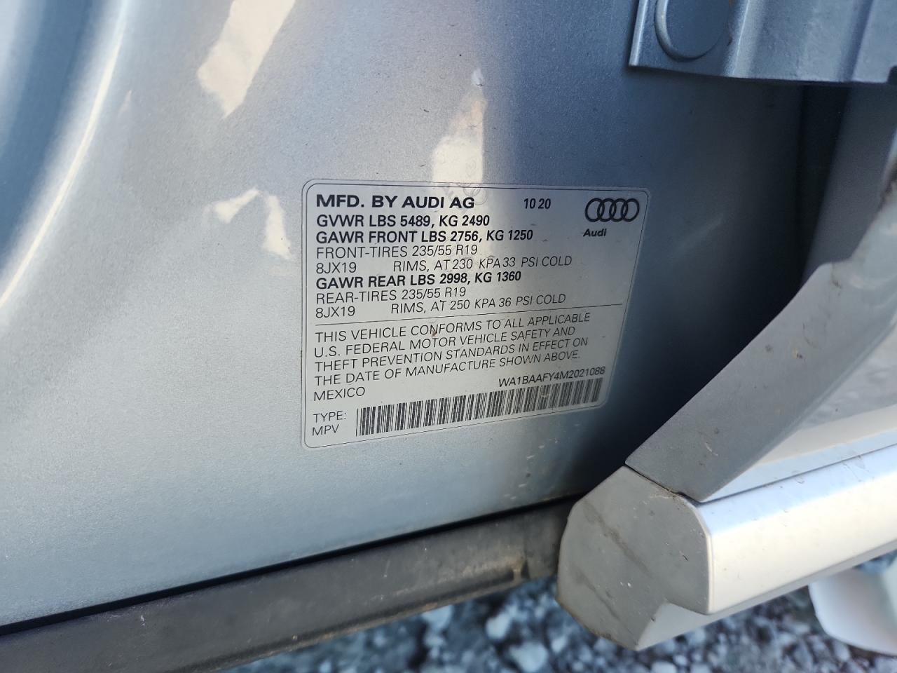 2021 Audi Q5 Premium Plus VIN: WA1BAAFY4M2021088 Lot: 81545175