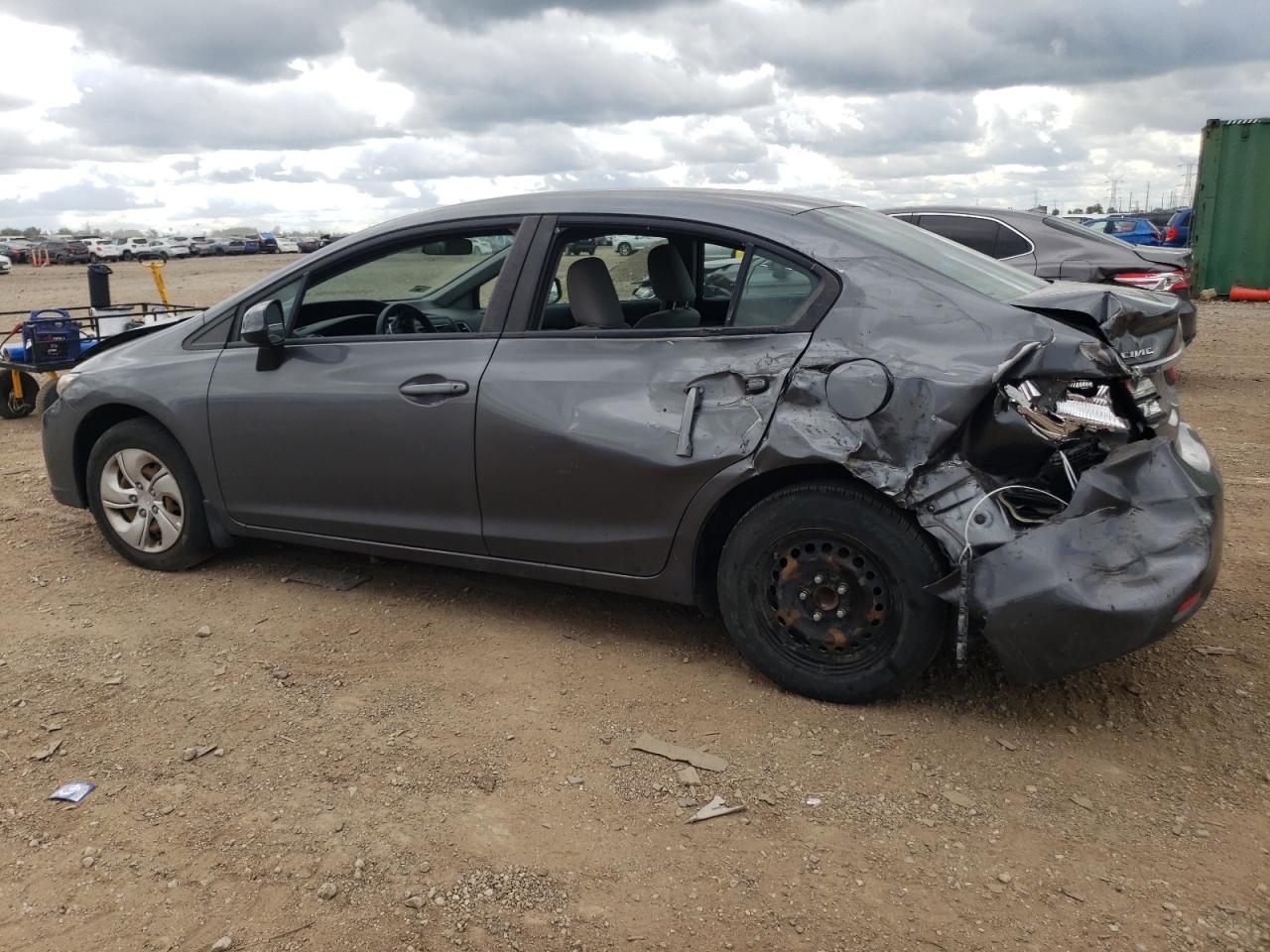 2013 Honda Civic Lx grey null gasoline 19XFB2F59DE005424 photo #3